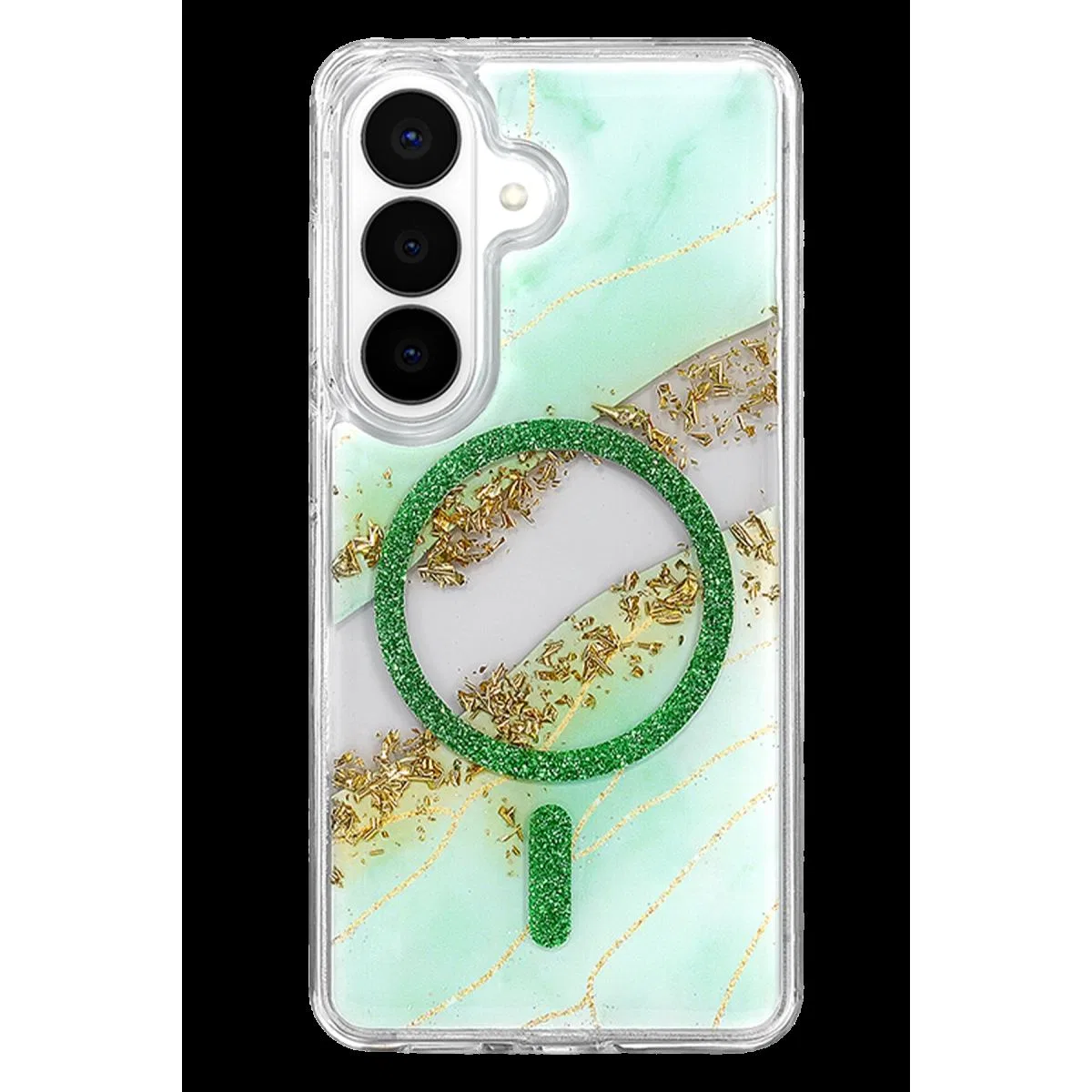 Onegif Samsung Galaxy S26 Lotus Simli Magsafe Kapak - Yeşil görsel 2