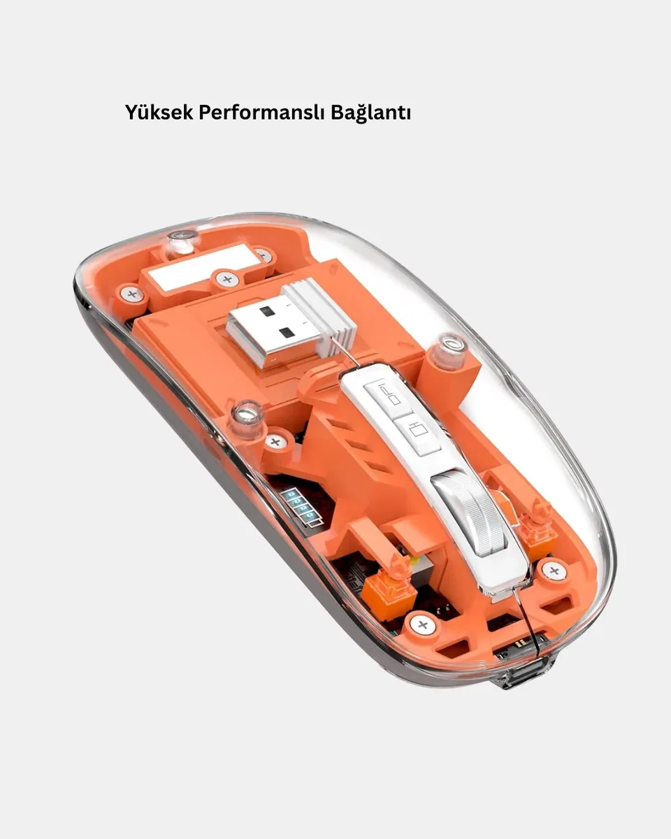 Kablosuz Çift Modlu Mouse – Bluetooth 5. 0 + 2. 4GHz görsel 4