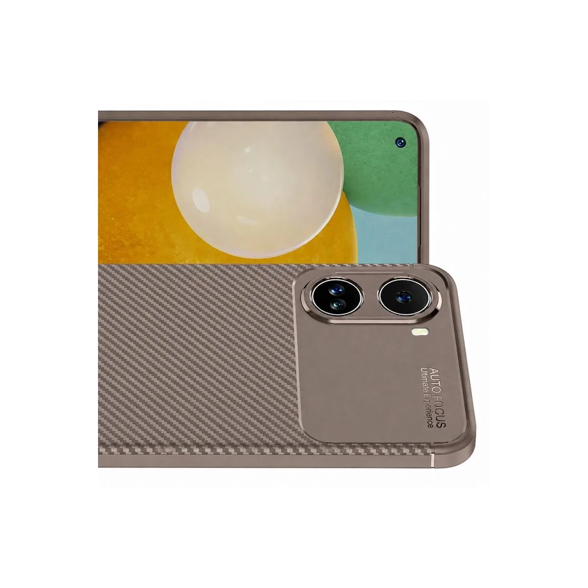 Xiaomi Poco X7 Pro Kılıf Auto Focus Karbon Kapak - Gri görsel 2