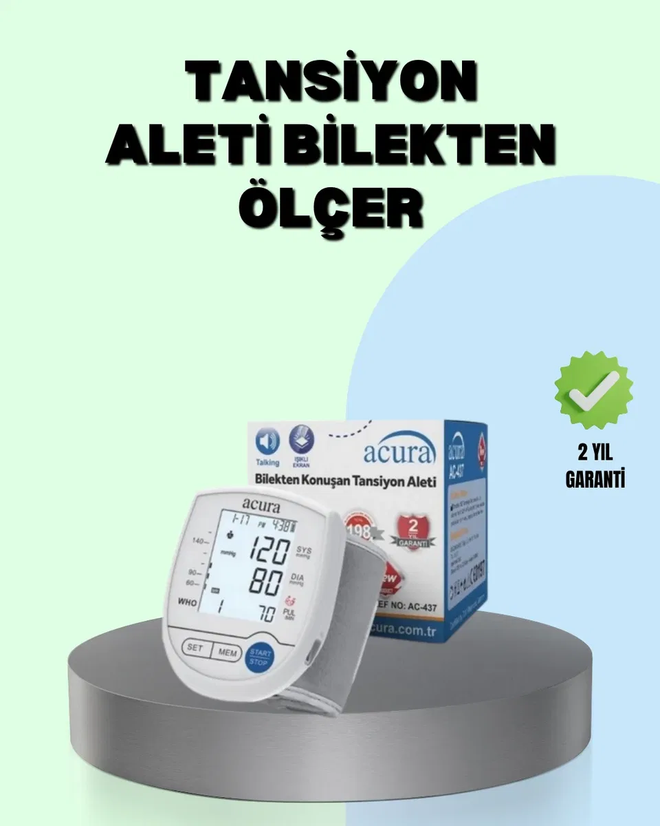 Dijital Bilek Tansiyon Aleti Çift Güç Kaynaklı HD Ekranlı