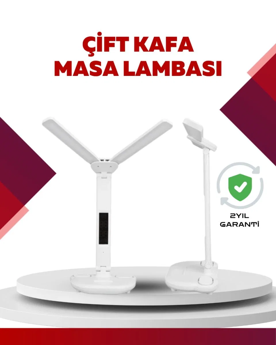Göz Koruyucu Led Okuma Lambası | Titreşimsiz Işık, Kalemlik Ve Stand Fonksiyonlu