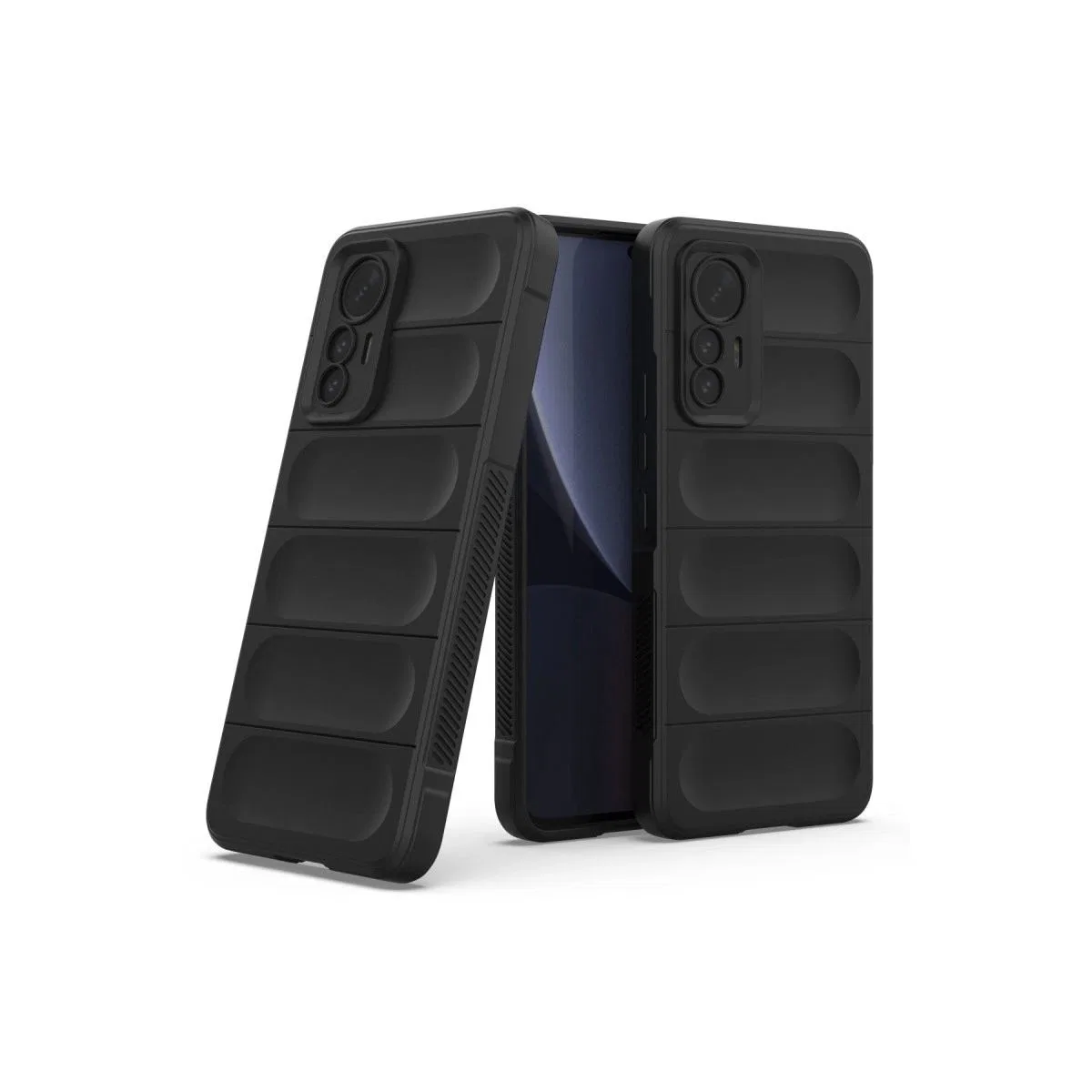 Xiaomi Mi 12 Lite Kılıf Optimum Silikon - Siyah görsel 2