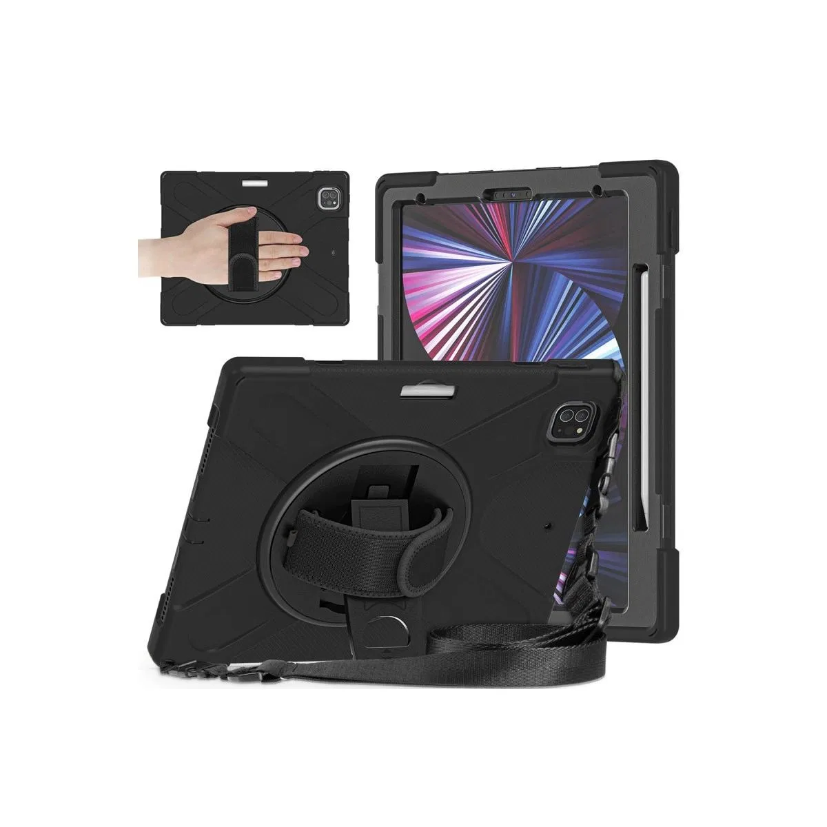 Apple İpad Pro 12. 9 (2020) Kılıf Amazing Tablet Kapak - Siyah