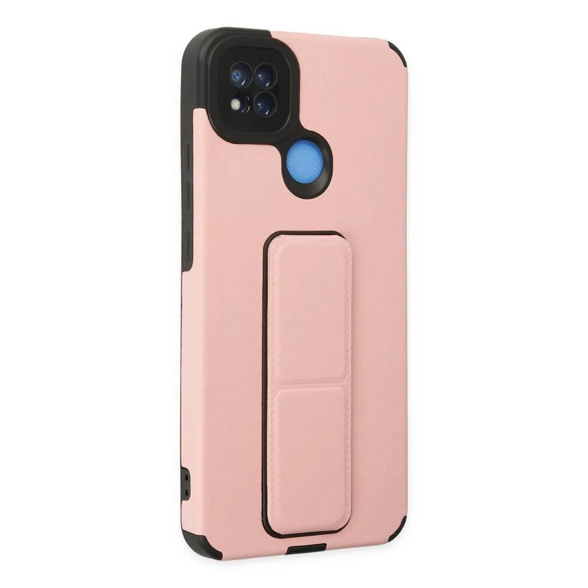 Xiaomi Redmi 9c Kılıf Mega Standlı Silikon - Pudra görsel 2