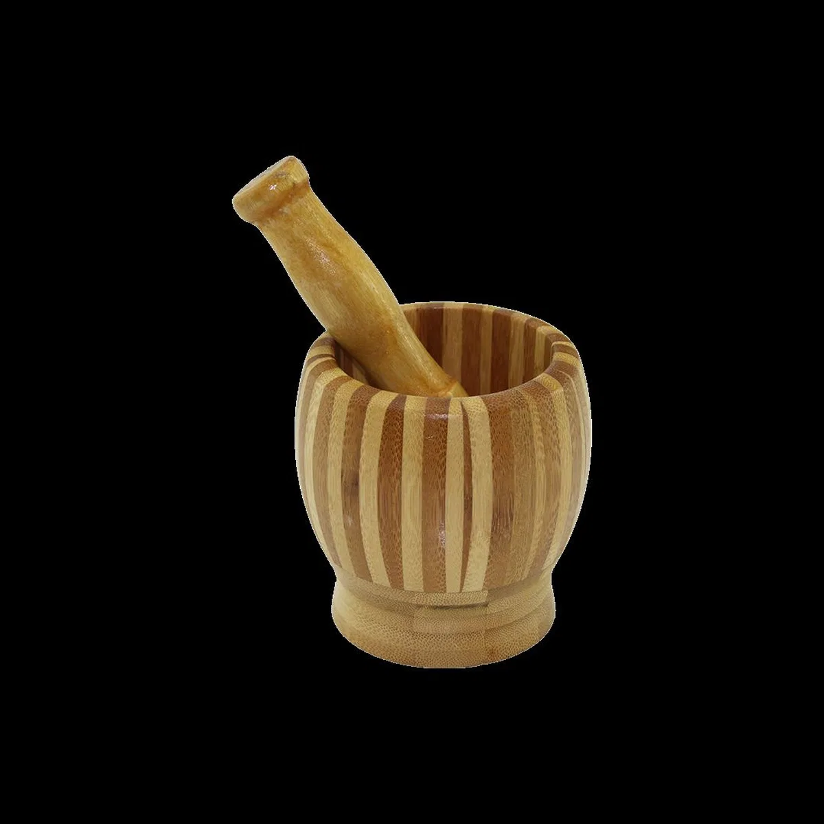 Bambu Ahşap Havan - Sarımsak Dövecek 8. 5x6. 8x10 cm görsel 2
