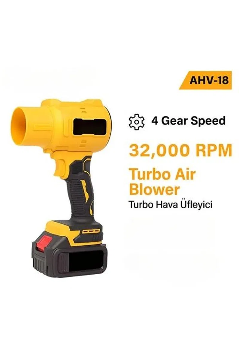 Ahv-18 Turbo Hava Üfleyici | 4 Kademe Hız | 21v 431w Kablosuz Blower | 32. 000 Rpm’’ görsel 5