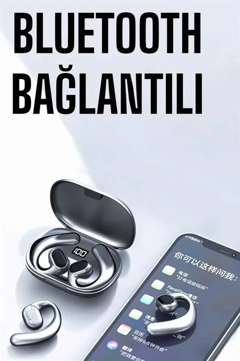Bluetooth Kulaklık Küpe Görünümlü Yüksek Ses Kaliteli Gamer Kulaklık görsel 3