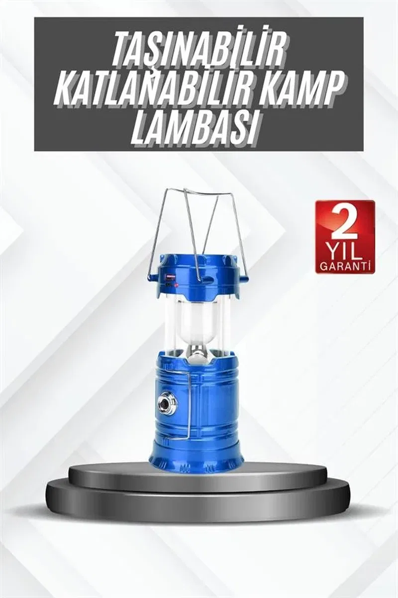 Kamp Lambası Güneş Enerjili Led Lamba Işıldak Şarjlı Powerbank Özellikli görsel 2