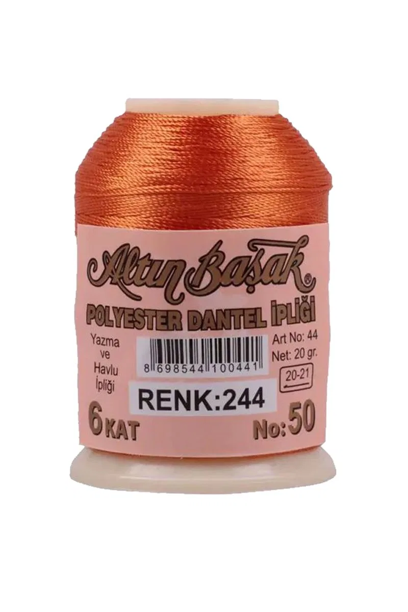 3 Adet Altınbaşak Oya ve Dantel İpi 20 gr - Royaleks - No: 244 görsel 3