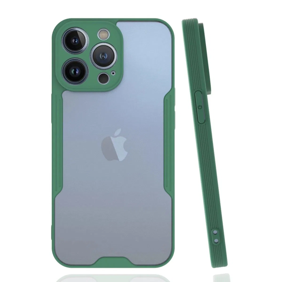 Apple İphone 14 Pro Max Kılıf Platin Silikon - Yeşil