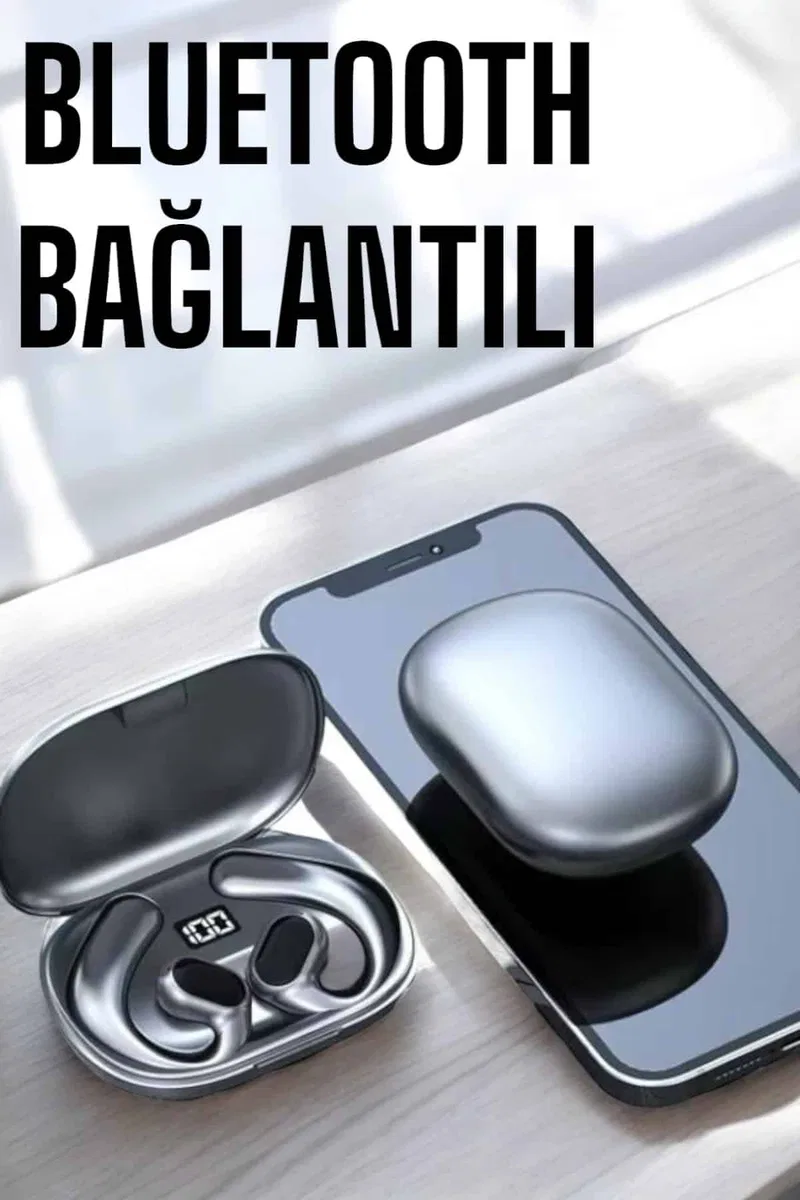 Bluetooth Kulaklık Oyuncu Kulaklığı Küpe Görünümlü Dijital Göstergeli görsel 2