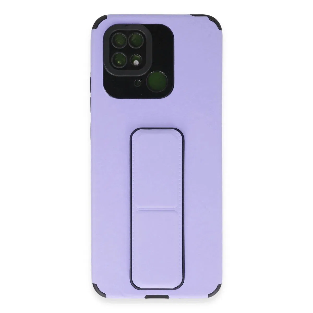 Xiaomi Redmi 10c Kılıf Mega Standlı Silikon - Lila görsel 2