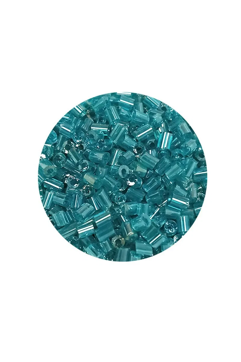 Kesme Cam Boncuk 2mm - 60 Gram - Şeffaf Turkuaz - BNC364 görsel 2