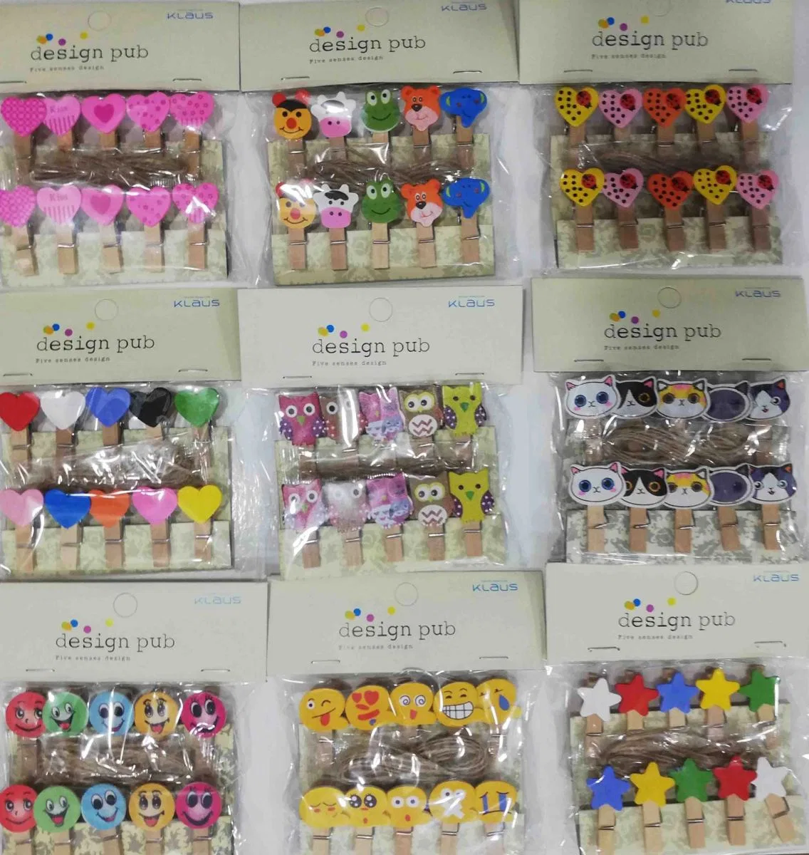 10'lu Şekilli Ahşap Mandallar 3. 5cm (10'lu Set-10 Paket)