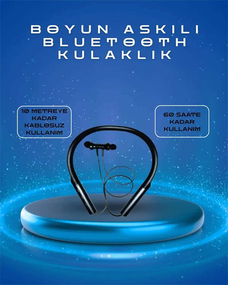 Polygold PG-100 Type-C Şarjlı Bluetooth Kulaklık – Boyun Askılı, Uzun Pil Ömürlü, Mikrofonlu görsel 2