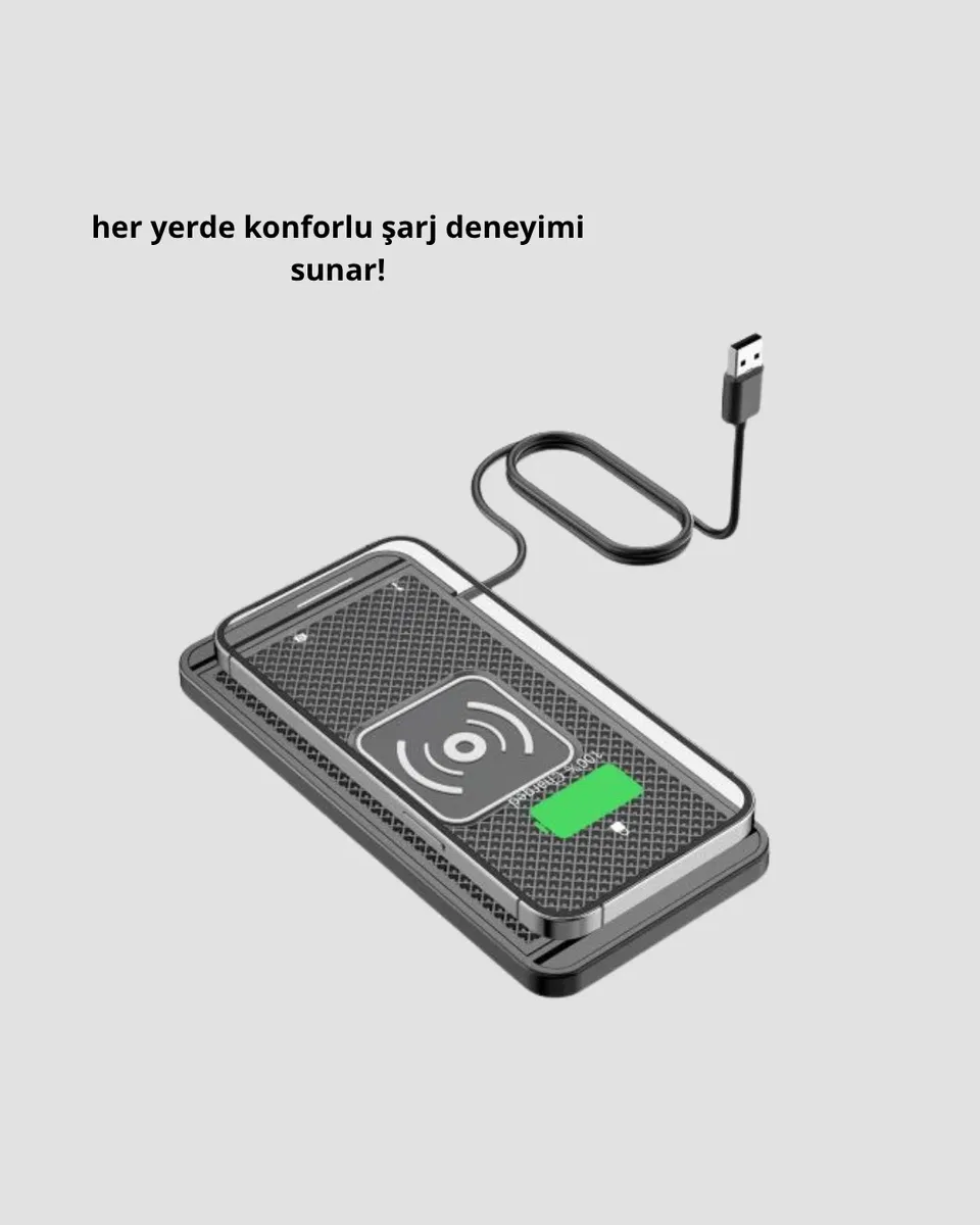 Manyetik Şarj Pedi 7. 5W 10W 15W Hızlı Şarj Kaymaz Tabanlı görsel 5