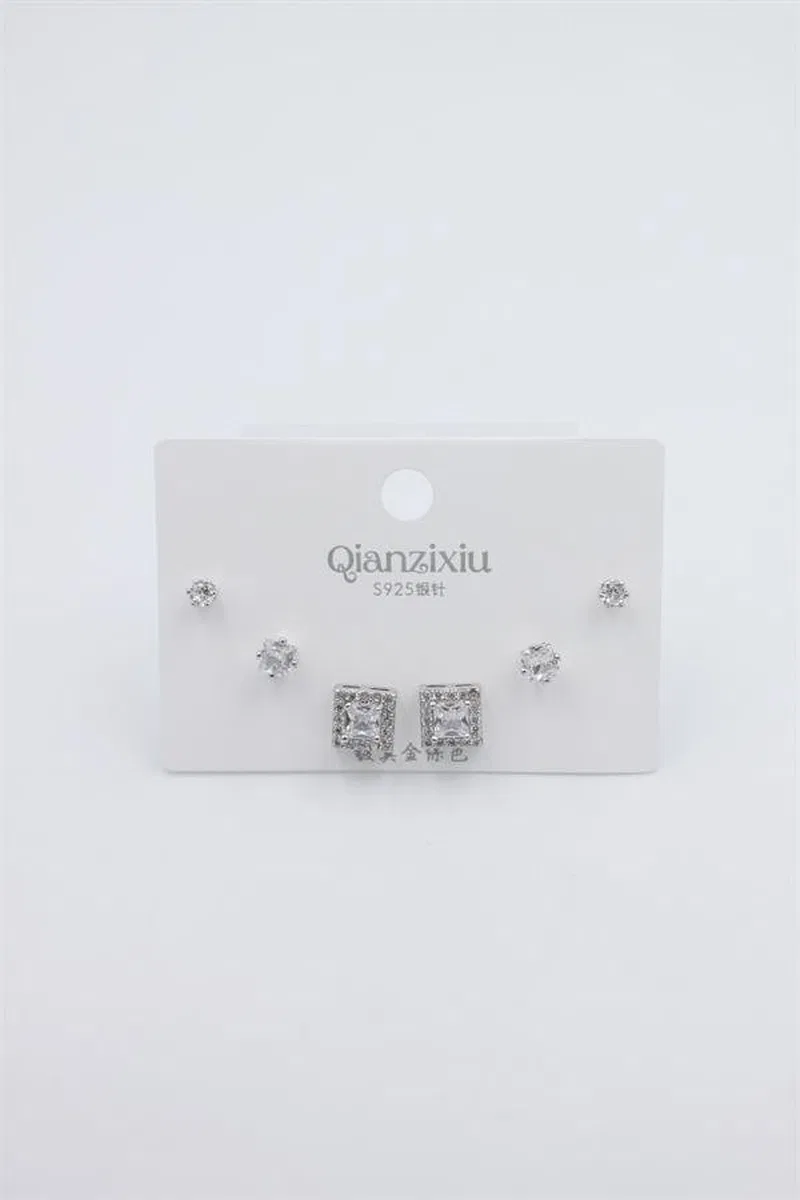 Çoklu Set Küpe - Gümüş