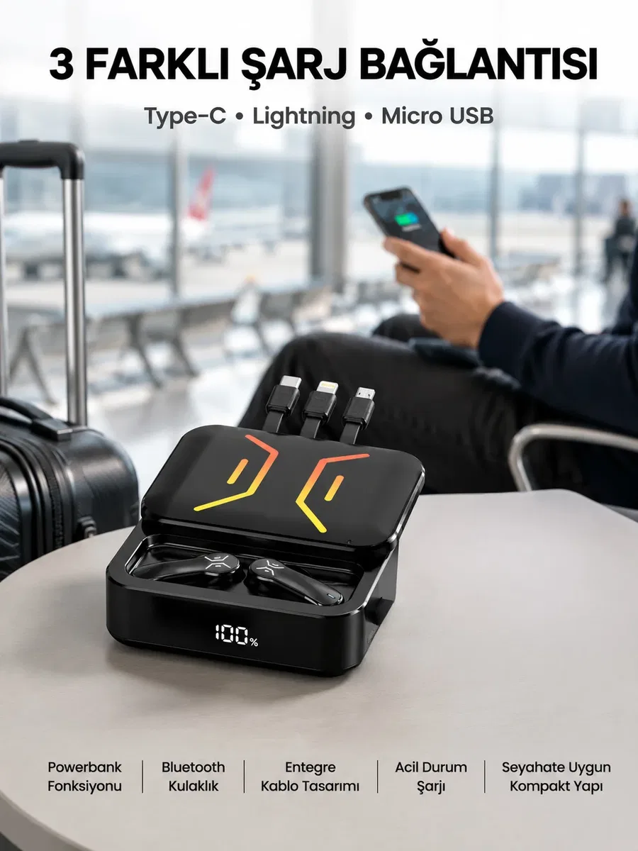Yeni Nesil Çoklu Bağlantı Kurulabilen Bluetooth Kulaklık Yüksek Ses Kaliteli Yeni Nesil