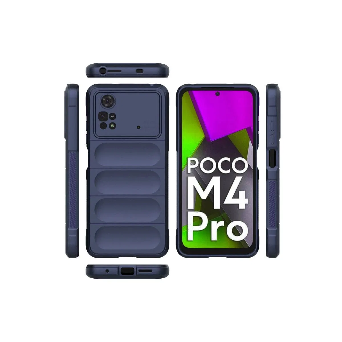 Xiaomi Poco M4 Pro 4g Kılıf Optimum Silikon - Lacivert görsel 3