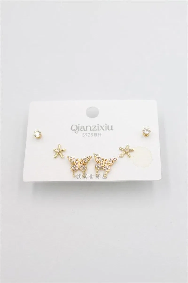 Çoklu Set Küpe - Altın görsel 2