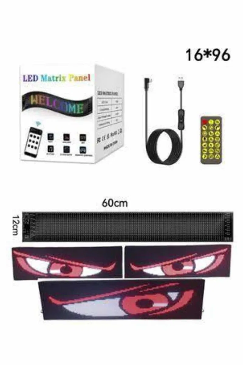 Digital Araba Yazısı Ekran Matrix En Büyük Boy 16X96 Matrix LED Panel görsel 4