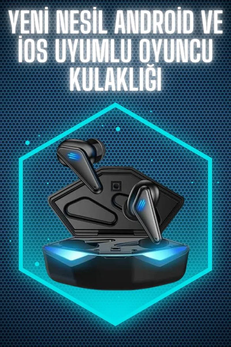 Wireless Gaming Kulaklık Mikrofonlu Bluetooth Oyuncu Kulaklığı görsel 2