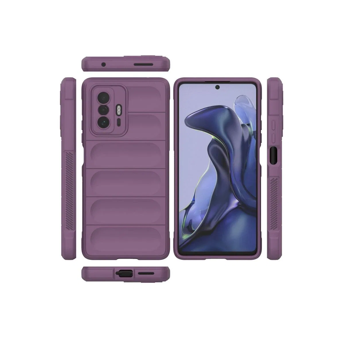 Xiaomi Mi 11t Kılıf Optimum Silikon - Mor görsel 3