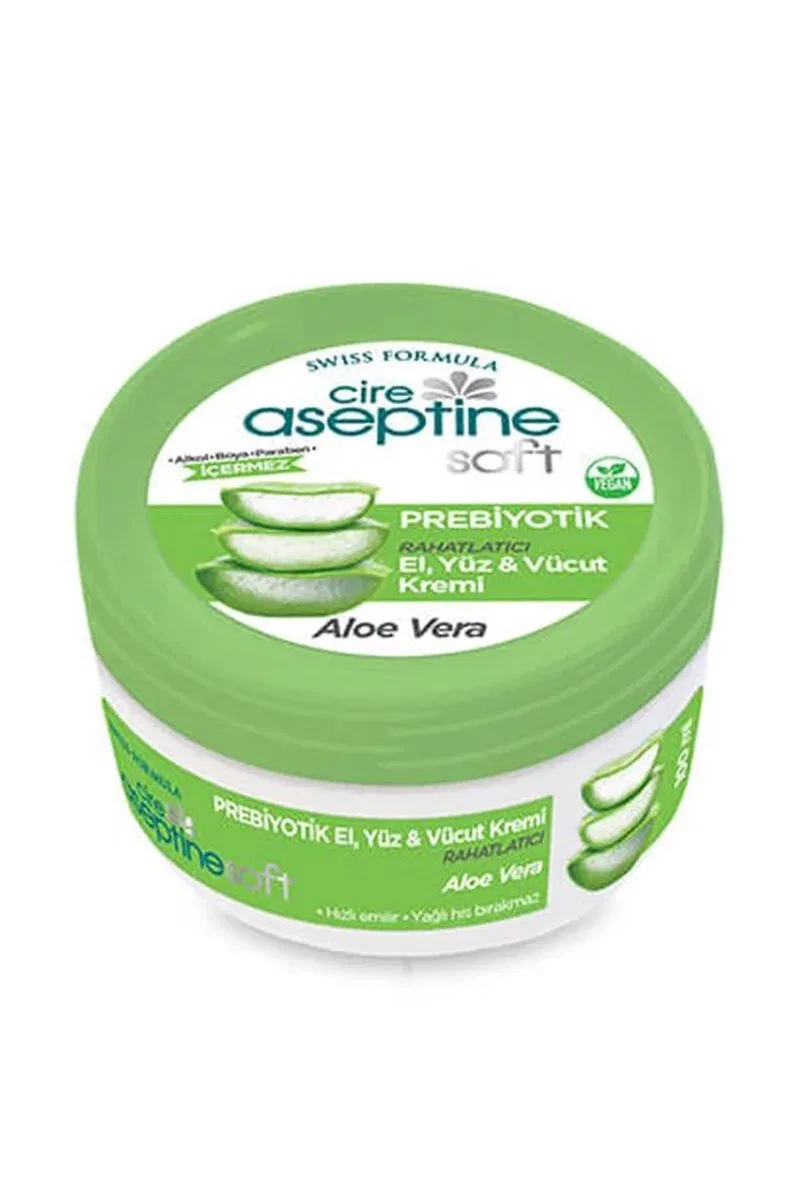 Cire Aseptine Soft Aloe Vera Özlü Yatıştırıcı Besleyici Prebiyotikli Krem 100 ml görsel 2