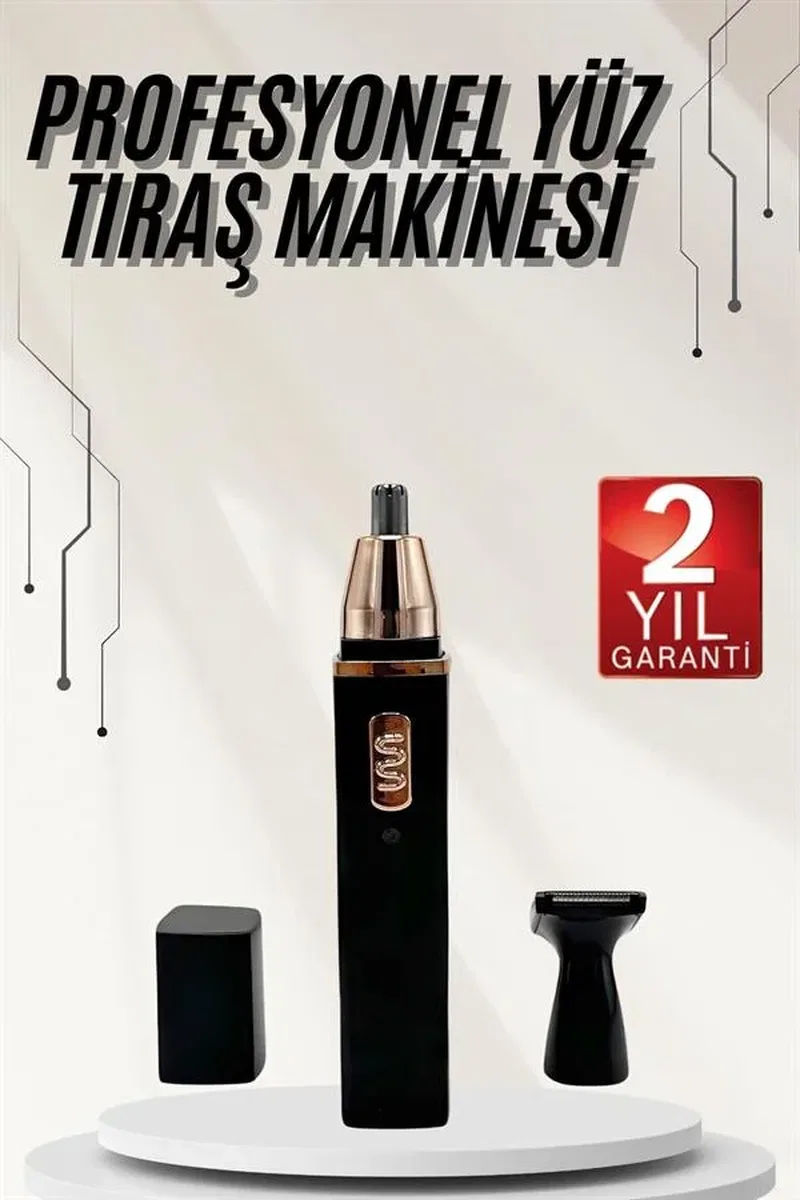 Kulak Burun Tıraş Makinesi Taşınabilir Şarjlı 3 Başlıklı Uzun Ömürlü görsel 2