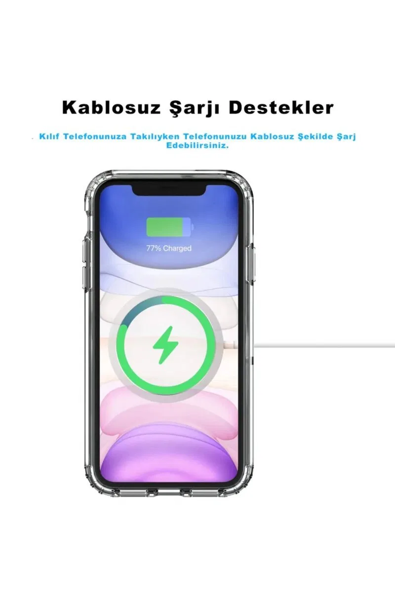 Iphone 12 Pro Max Kılıf Kamera Lens Korumalı Magsafe Destekli Şeffaf Darbe Emici Sert Kapak görsel 6