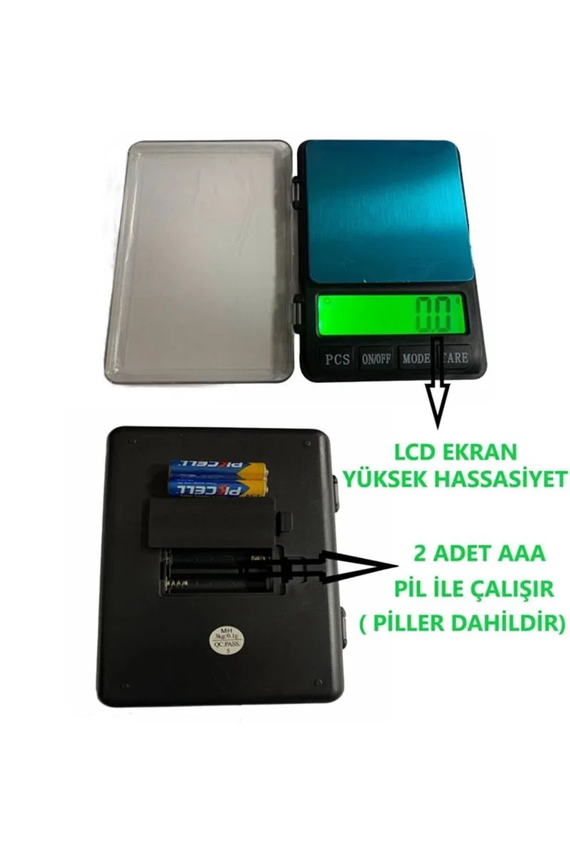 Mh-999 Pratik Dijital Hassas Mutfak Terazisi Hassas Tartı 2000 G /0. 01 Gr. Hassasiyet görsel 3
