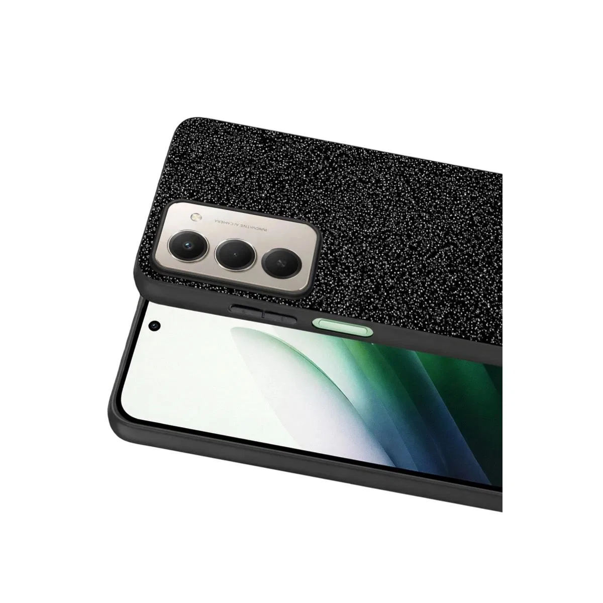 Onegif Xiaomi Redmi 15 4g Bright Simli Kapak - Siyah görsel 2