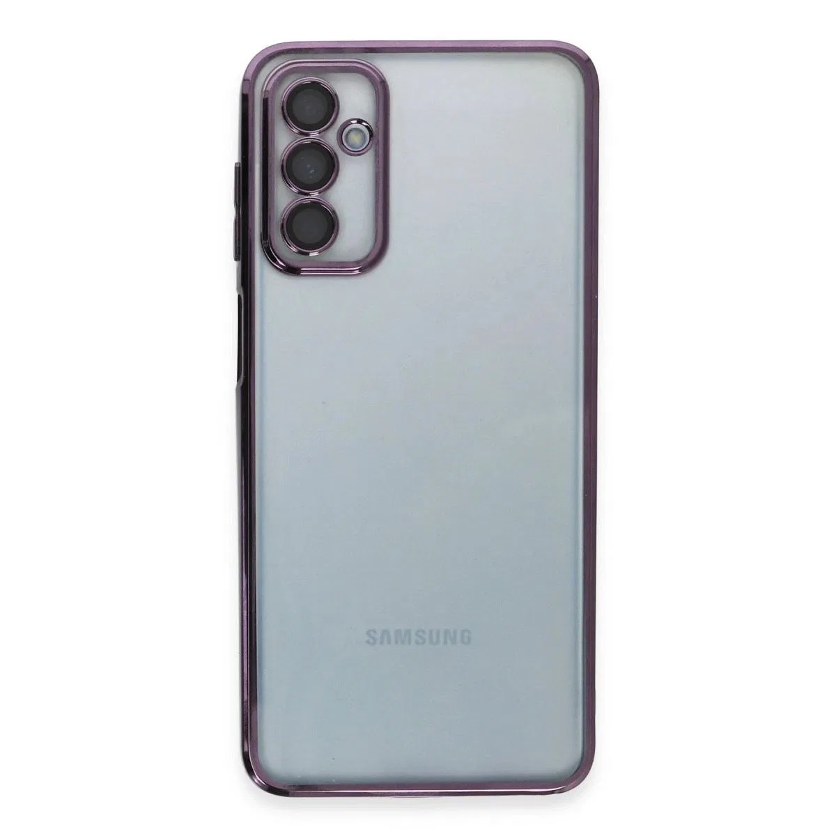Samsung Galaxy M23 Kılıf Razer Lensli Silikon - Mor görsel 2