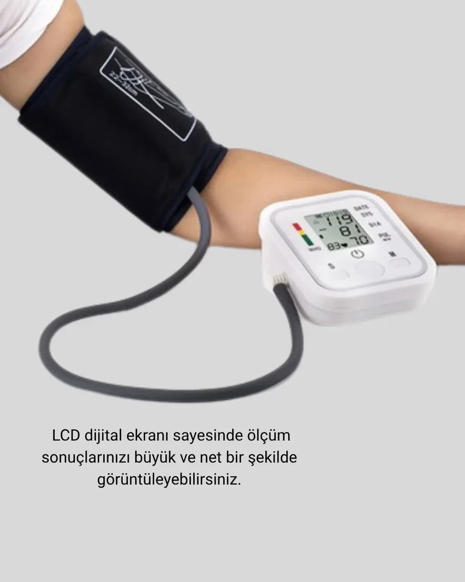 Üst Koldan Ölçüm Dijital Tansiyon Aleti – IHB Aritmi Uyarılı ve Çift Hafızalı görsel 2