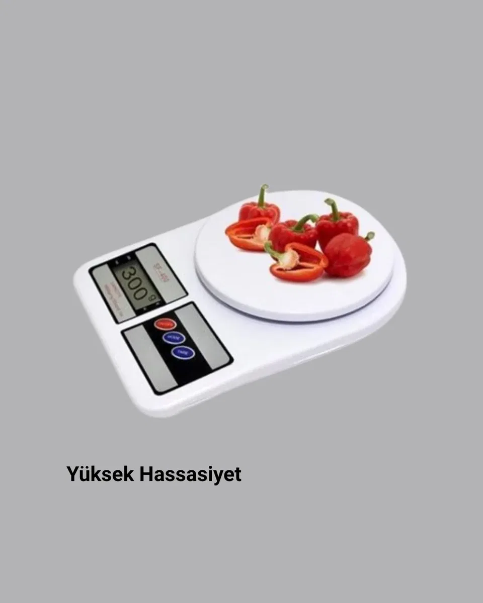 LCD Ekranlı Hassas Dijital Mutfak Terazisi – 5kg Kapasite, 1g Hassasiyet Yeni Nesil görsel 2