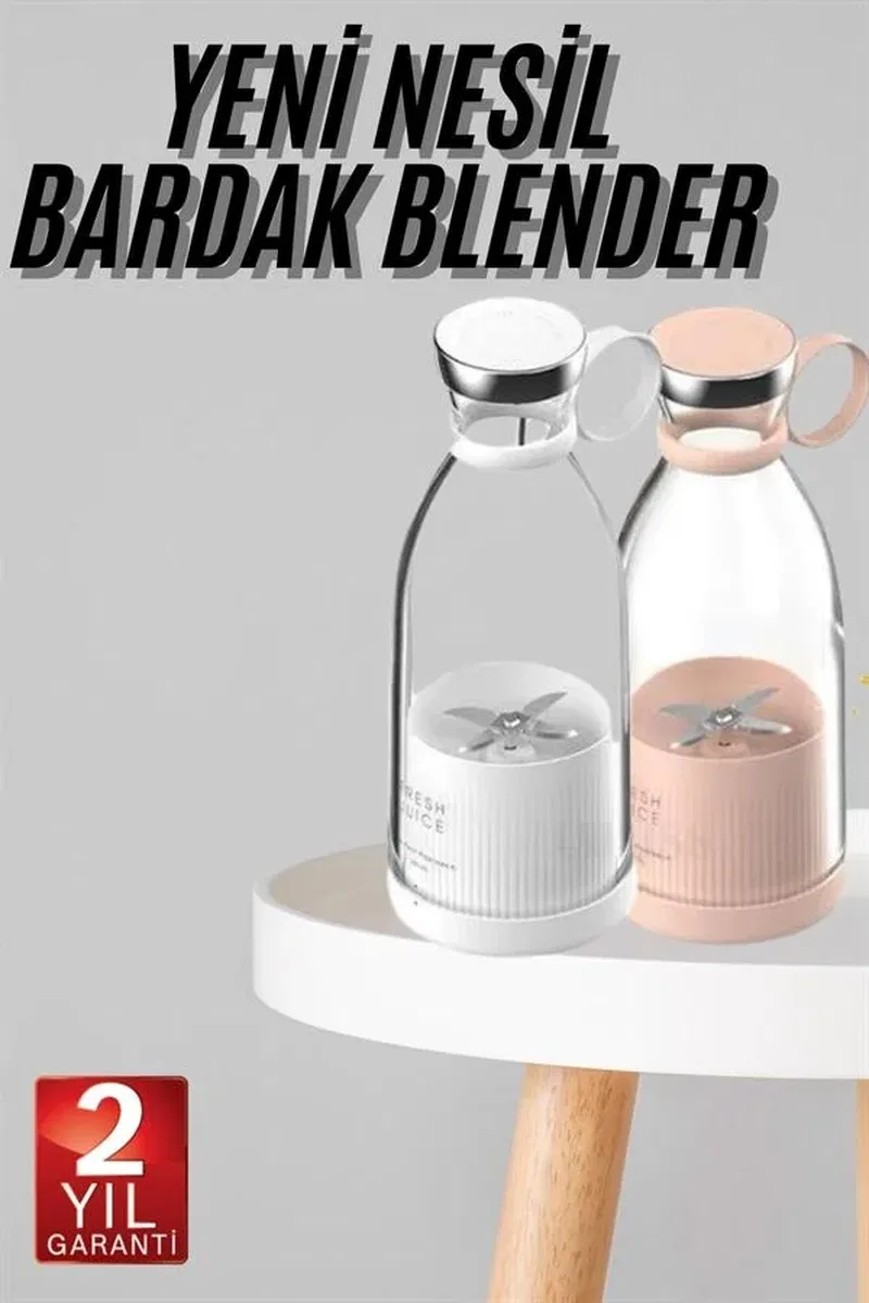 Taşınabilir Kablosuz Şarjlı Kişisel Smoothie El Blender Mini Meyve Sıkacağı görsel 2