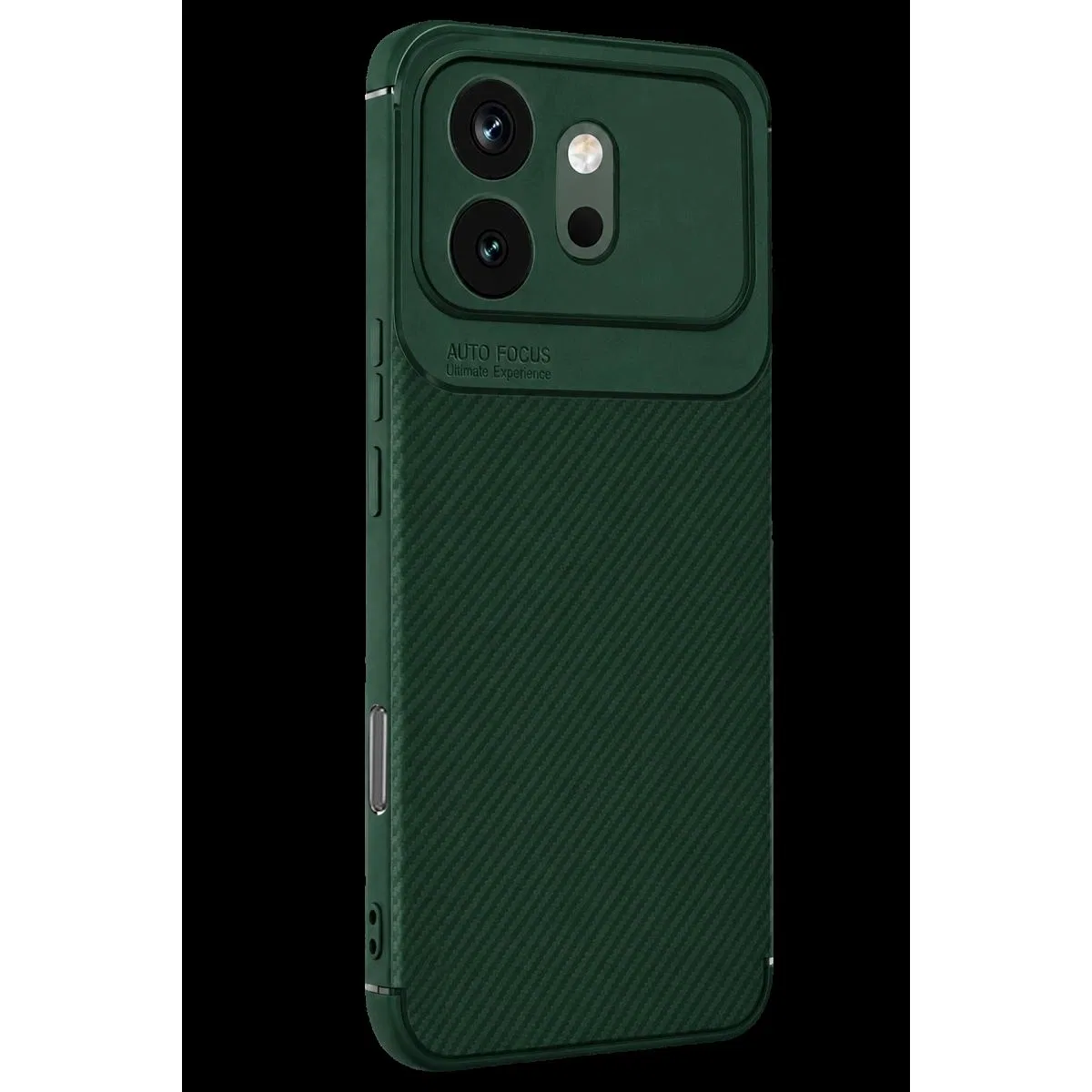 Huawei Honor 600 Auto Focus Karbon Kapak - Koyu Yeşil