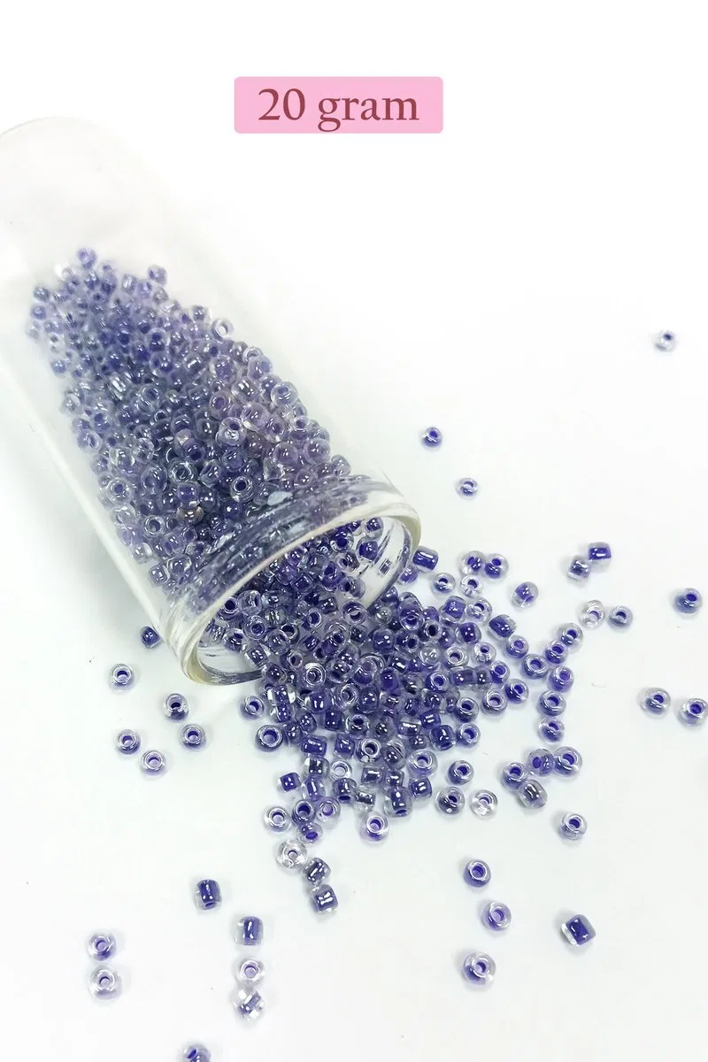 Dökme Cam Kum Boncuk (8/0) 3 mm - 4 Renk - Toplam 80 Gram - BNC425 görsel 4