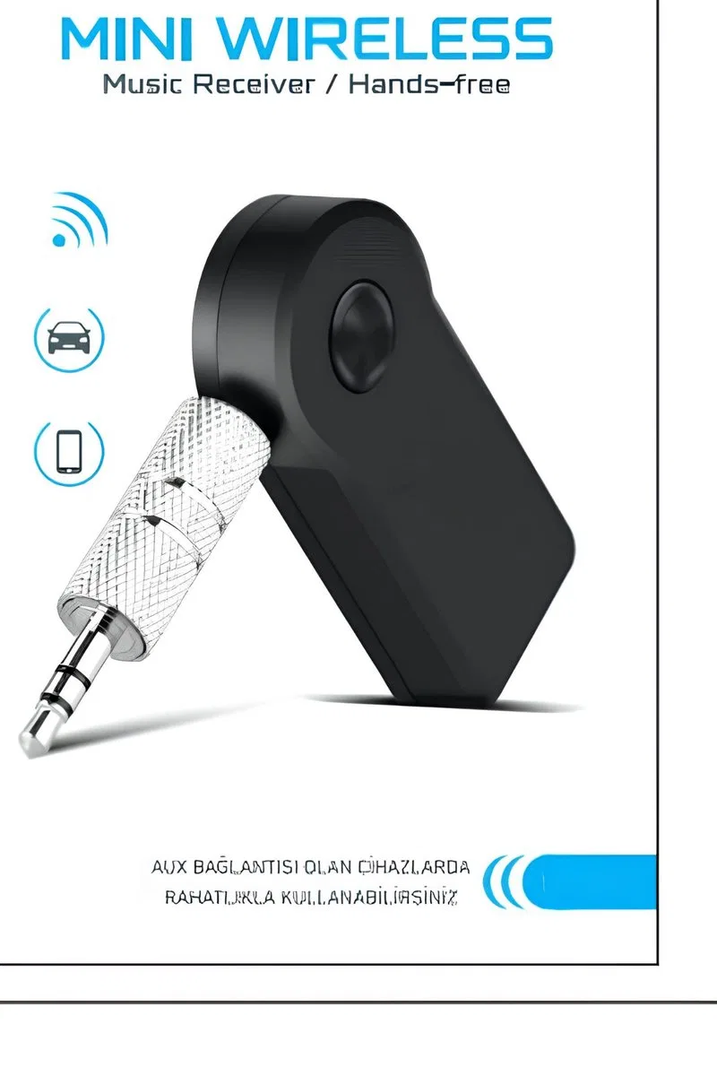 Araç İçi Kablosuz Müzik Aktarma ve Telefon Görüşme Aparatı AUX Mini Wireless görsel 3