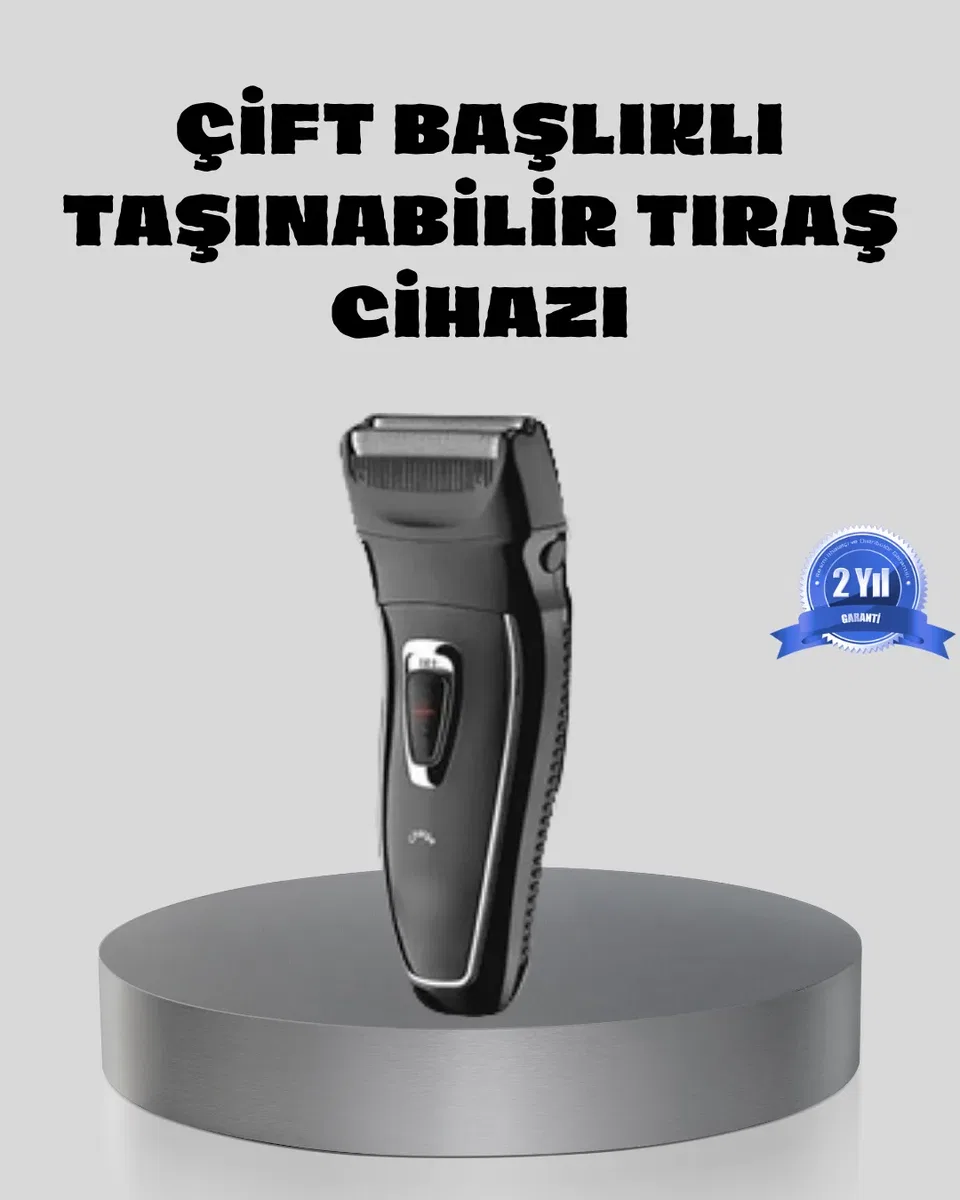 Erkek Tıraş Makinesi Kablosuz Kuru Tıraş Folyo Başlık Yıkanabilir Gövde