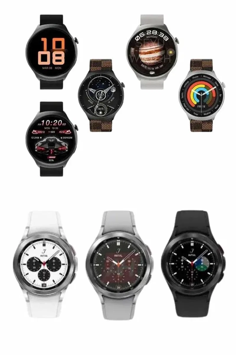 Akıllı Saat Bluetooth Bağlantılı Yuvarlak Ekran Plastik Kordonlu görsel 3