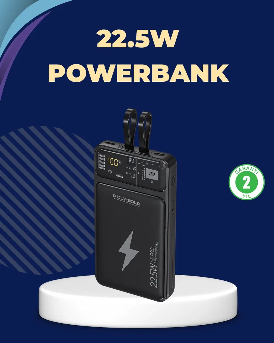 Taşınabilir Powerbank 22. 5W Hızlı Şarj Destekli