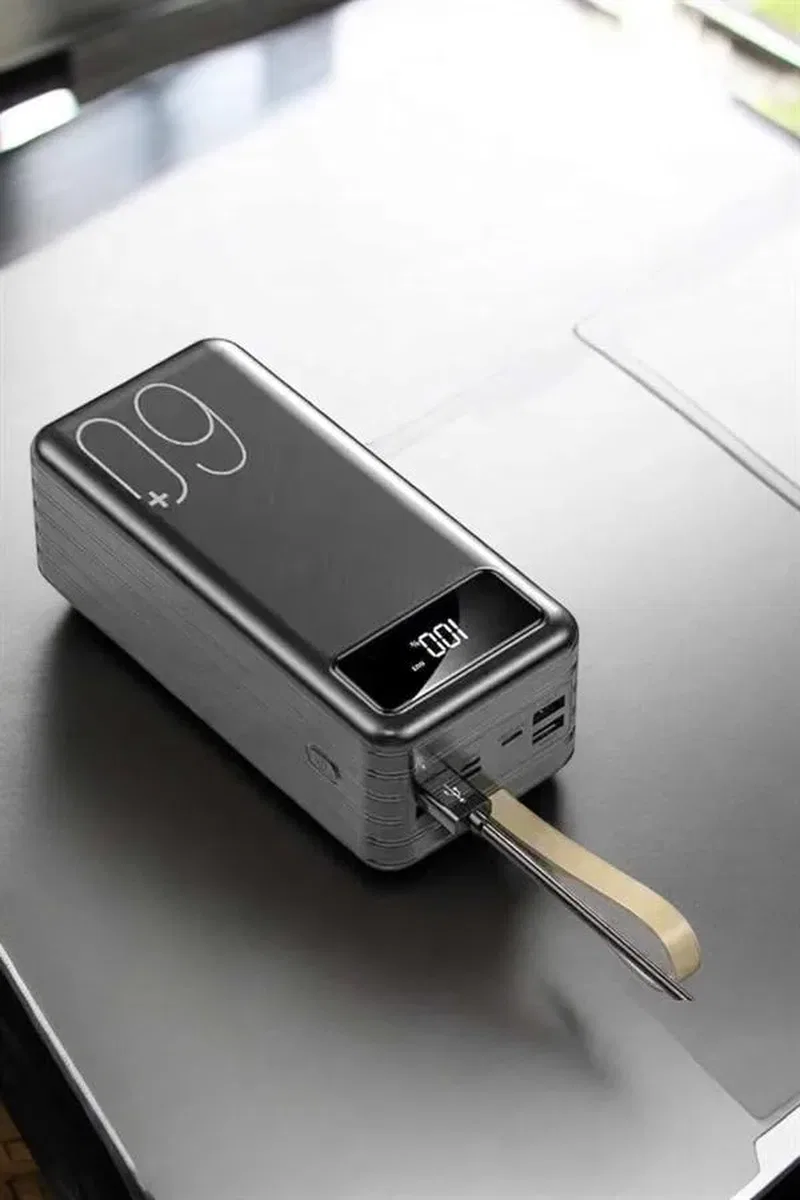 Powerbank 60. 000 MAH Dijital Göstergeli 4 Portlu Taşınabilir görsel 3