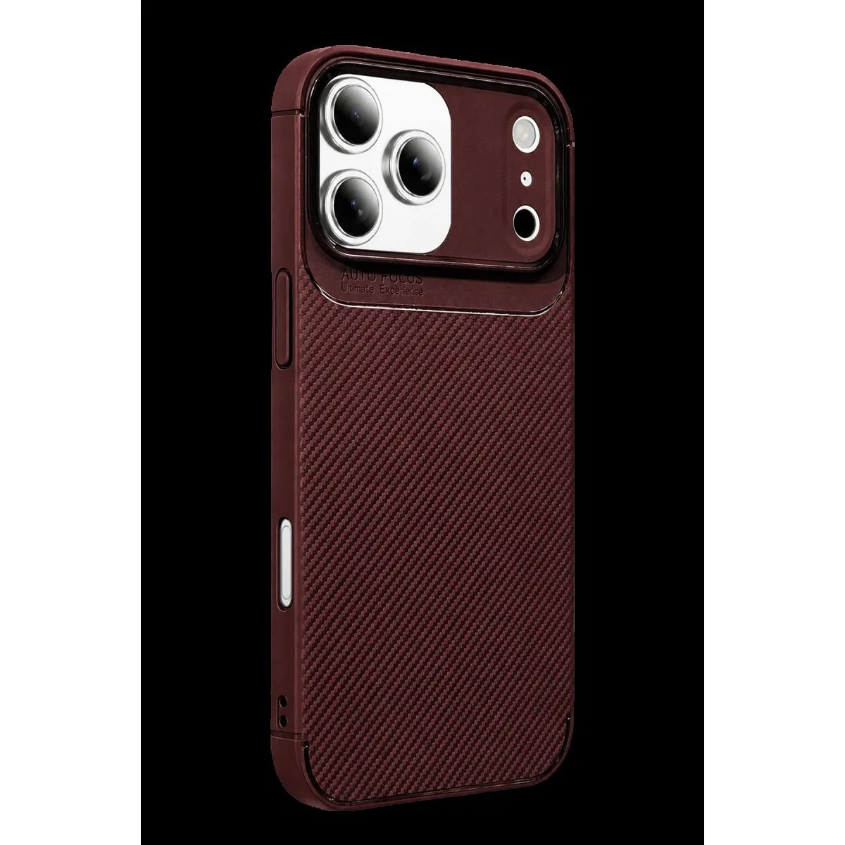 Apple İphone 17 Pro Max Auto Focus Karbon Kapak - Bordo görsel 3