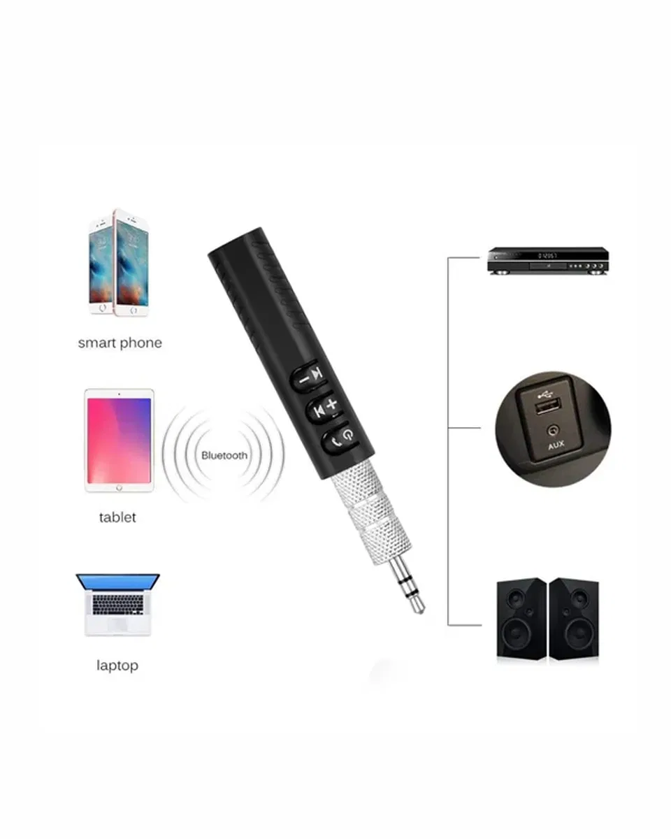 Kablolu Hoparlör ve Kulaklıklar İçin Bluetooth Adaptör | Mini Boy, Klipsli, Taşınabilir görsel 5