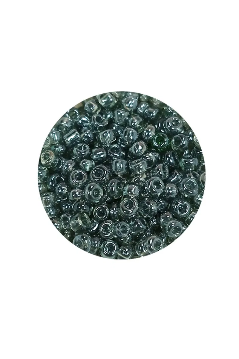 Dökme Cam Kum Boncuk (8/0) 3 mm - 60 Gram - Şeffaf Gri - BNC215 görsel 2
