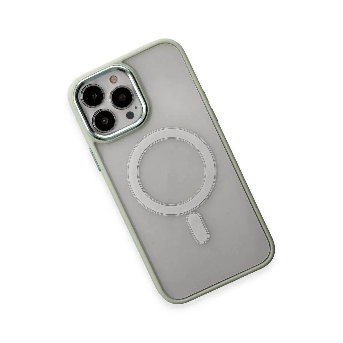Apple İphone 15 Pro Kılıf Room Magneticsafe Silikon - Su Yeşili görsel 3