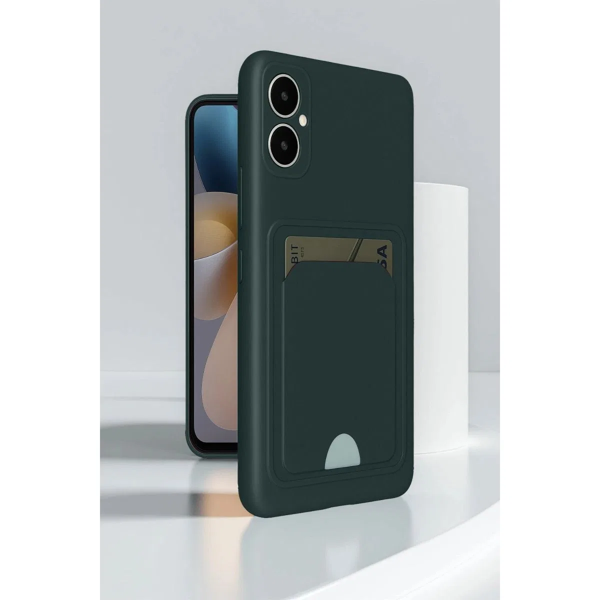 Samsung Galaxy A05 Kelvin Kartvizitli Silikon - Siyah görsel 2