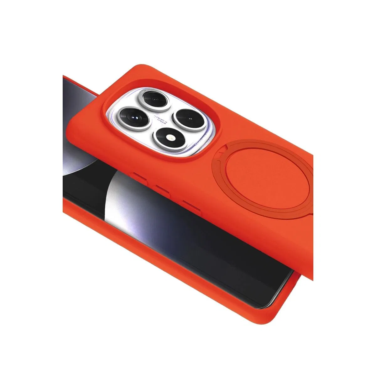 Xiaomi Redmi Note 14 Pro 4g Regal Magsafe Standlı Kapak - Turuncu görsel 4