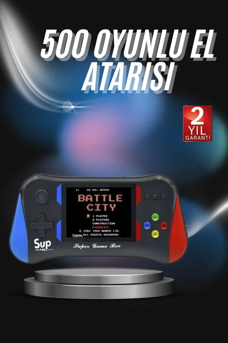 3. 5 İnç 500'ü 1 Arada Klasik Oyun Konsolu Nostalji Oyunlu Atari